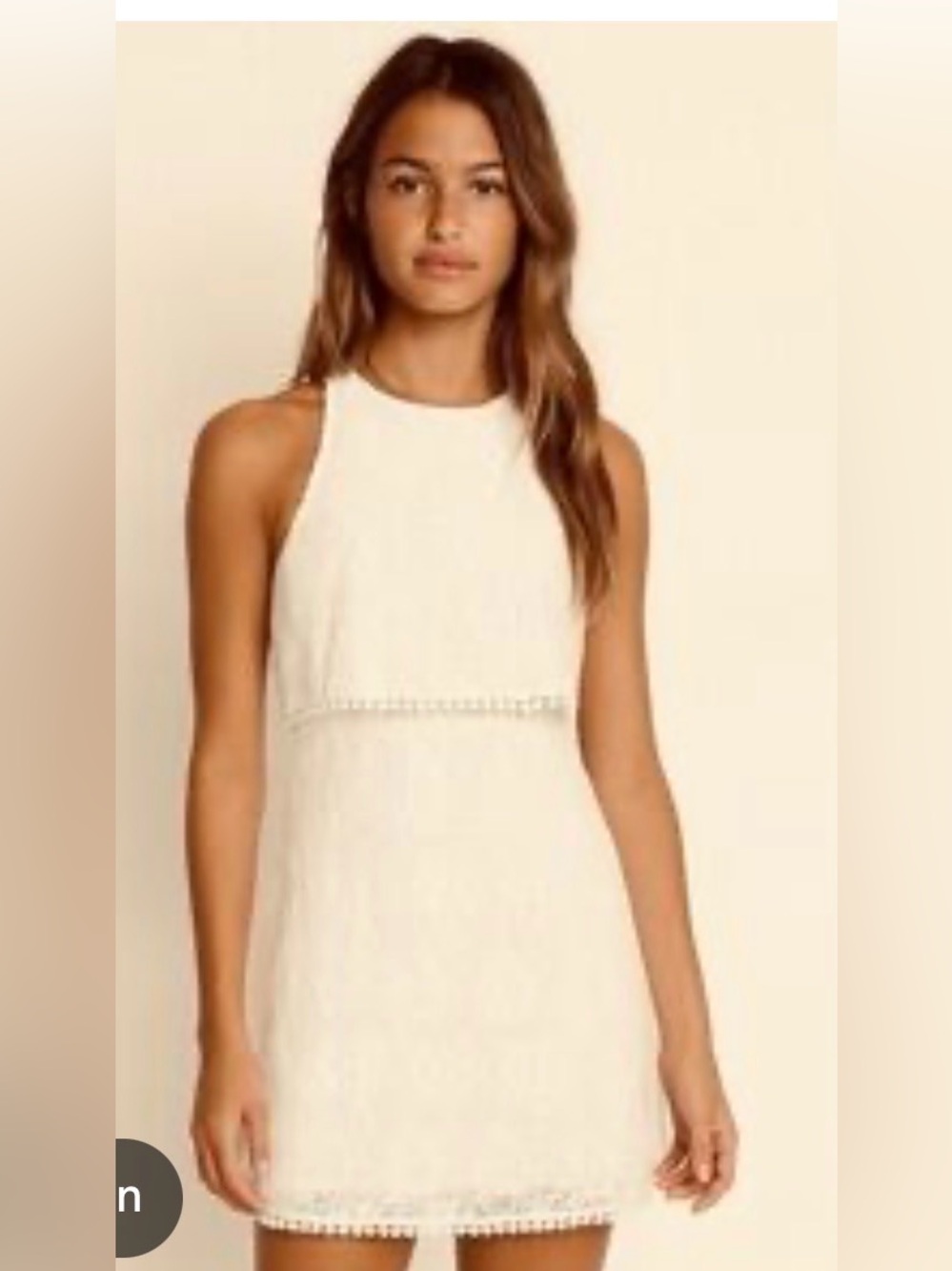 Abercrombie & Fitch Cream Ivory  Lace Mini Dress